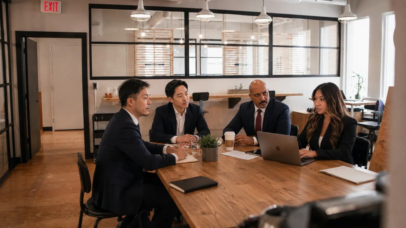 Modern corporate meeting room